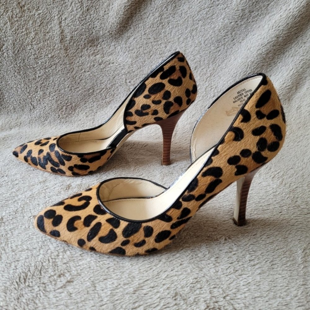 Anne Klein Zya leopard print d'orsay heels size 8.5 - Picture 4 of 10